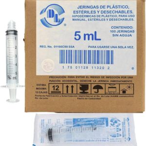 Jeringa 5ml sin aguja