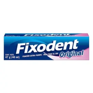 Pasta dhesiva para dentaduras fixodent