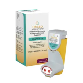 Budesonida, glicopirronio, fumarato de formoterol suspensión TRIXEO