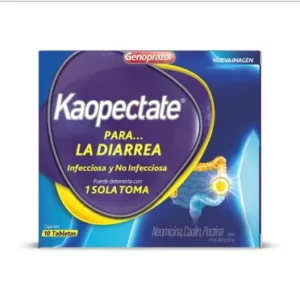 Kaopectate c/10 tabs neomicina, caolin pectina
