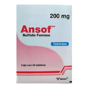 Sulfato ferroso 200mg c/30 tabs ANSOF