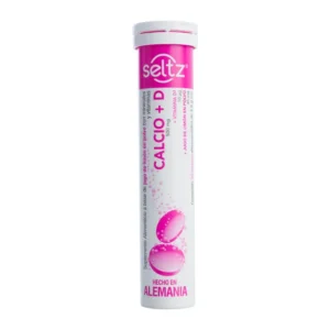 Calcio vitamina D seltz sabor limonada rosa c/20 tabs
