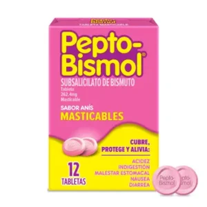 PEPTO-BISMOL  subsalicilato de bismuto masticables c/12