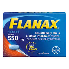 Flanax 550 mg, caja con 6 tabs. Naproxeno