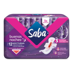 Toallas nocturnas SABA buenas noches c/12 toallas