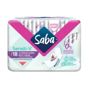 Toalla Femenina Sensiti-V C/18 Toallas Saba