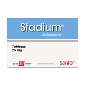 Dexketoprofeno 25 mg, caja con 20 tabletas. SATDIUM / SANFER