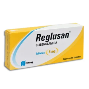 Glibenclamida 5mg caja con 50 tabletas REGLUSAN