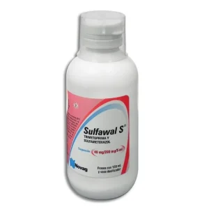Trimetoprima y sulfametaxol 40mg/200mg/5ml frasco c/ 120 ml Sulfawal s