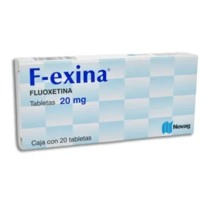 Fluoxetina 20 mg, caja con 20 tabletas / F-exina