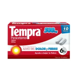 Tempra 500, Paracetamorl 500Mg Caja Con 10 Tabletas