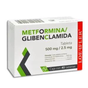 METFORMINA/GLIBENCLAMIDA 500 MG/2.5 MG CON 40 TABS