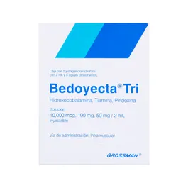 Bedoyecta tri, hidroxicobalamina, tiamina, piridoxina