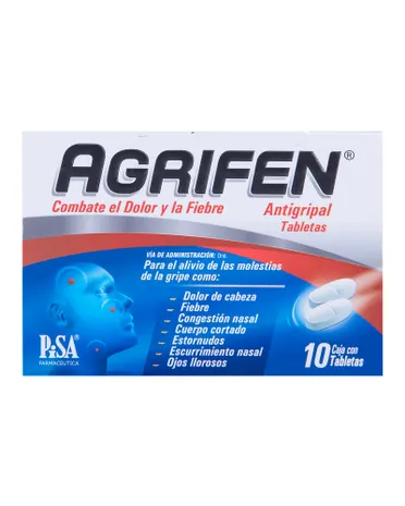 Paracetamol, Cafeína, Fenilefrina, Clorfenamina 500mg/25mg/5mg/4mg