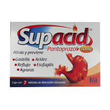Pantoprazol 20mg c/7 tabletas SUPACID