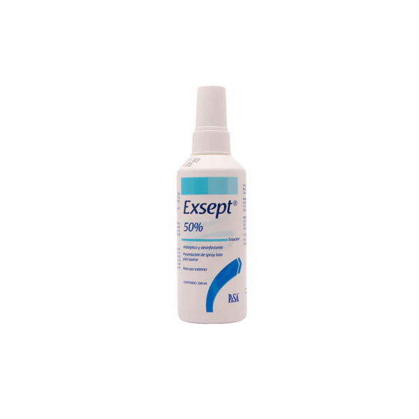 antiseptico y desinfectante solucion 50% 200ml EXSEPT