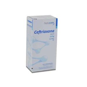 Ceftriaxona 1g, inyectable, frasco con ampolleta de 3.5 ml / SALUCOM