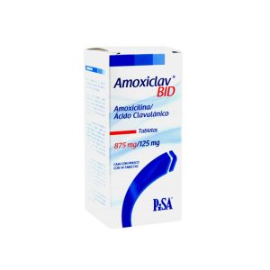 AMOXICLAV BID 875/125 MG (AMOXICILINA CON ACIDO CLAVULANICO)