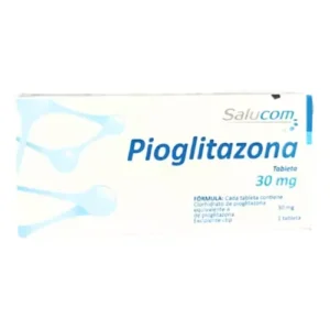 Pioglitazona 30 mg c/7 tabletas