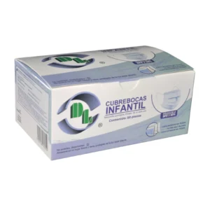 Cubrebocas infantil azul 50 pzs