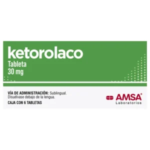 KETOROLACO SUBLINGUAL 30 MG CON 6 TABS AMSA