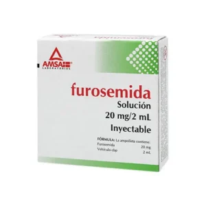 Furosemida 20mg/2ml caja c/ 5 ampolletas