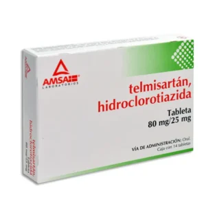 Telmisartan, hidroclorotiazida 80mg/25 mg c/14 tabs AMSA