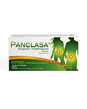 PANCLASA (FLOROGLUCINOL/TRIMETILFOROGLUCINOL) 80 MG /80 ,G, CAJA CON 20 CAPSULAS