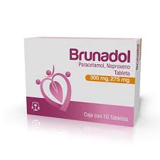 Brunadol paracetamol, naproxeno 300mg,275mg c/10 tabs