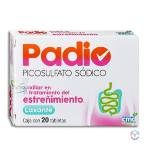 Picosulfato Sodico, laxante. caja con 20 tab, PADIO / CMD