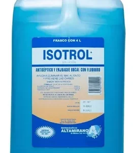 Enjuague Bucal Con Alcohol 4 Litros Isotrol. Lote: 25-390G