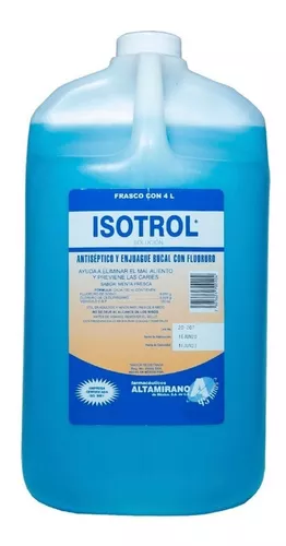Enjuague Bucal Con Alcohol 4 Litros Isotrol. Lote: 25-390G