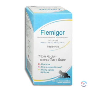 Flemigor (Guaifenesina, fenilefrina, dextrometorfano) pediatrico con gotero 60ml 2-6 años
