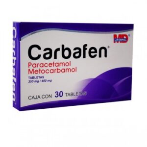 CARBAFEN matocarbamol, Paracetamol 400mg/350mg c/30 tabletas