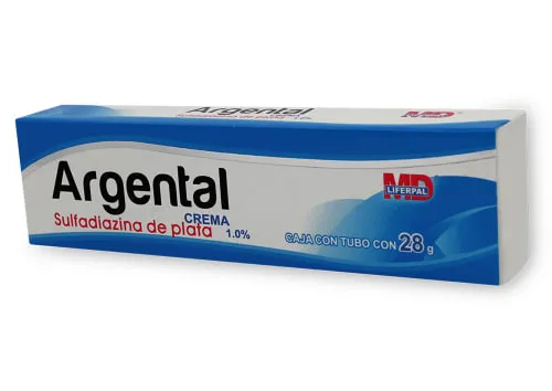 Sulfadiazina De Plata 1% Crema 28 G Argental