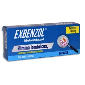 Exbenzol (Mebendazol) 100 Mg Con 6 Tabs (Desparasitante)