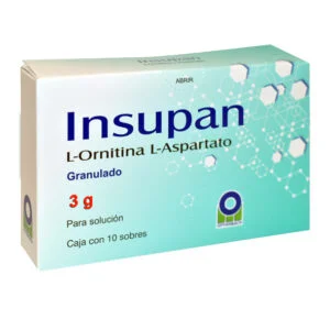 L-ornitina L-aspartato 3g, caja con 10 sobres. INSUPAN / EFFENBACH