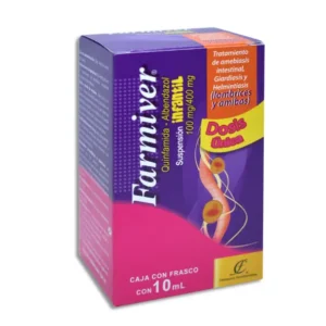 Farmiver quinfamida-albendazol 100mg/400mg suspensión infantil 10ml