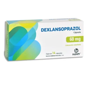 Dexlanzoprazol 60 mg, caja con 14 capsulas