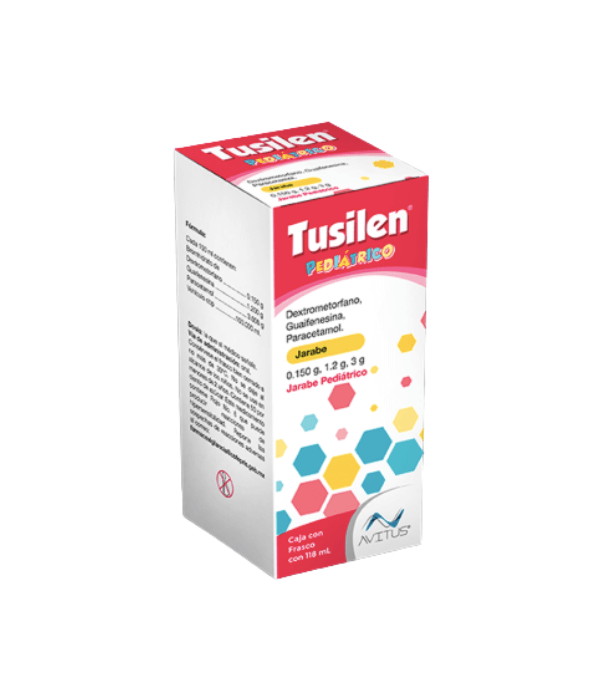 Tusilen Dextrometorfano, guaifenesina, paracetamol jarabe pediatrico 118ml