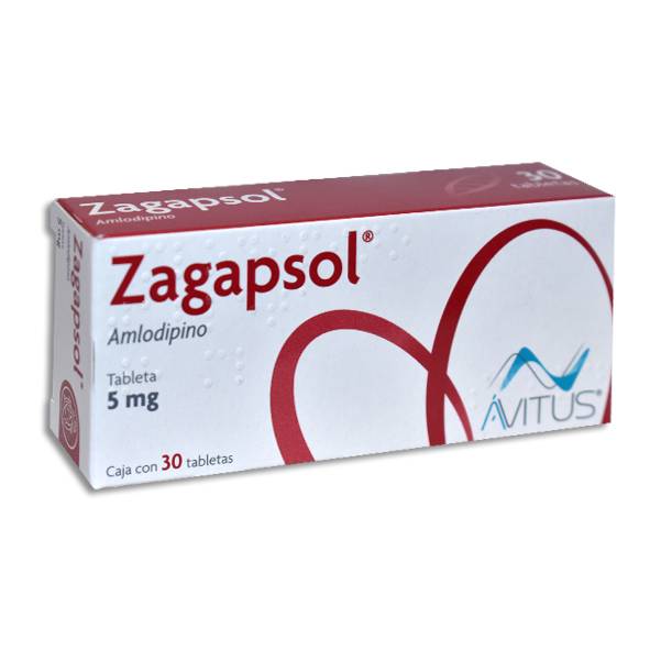 Zagapsol (Amlodipino) Avitus, Caja Con 30 Tabletas 5 Mg (Norvas)
