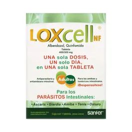 LOXCELL NF / Albendazol, Quinfamida 400mg/300mg  1 tableta