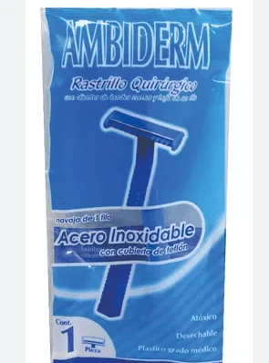 Rastrillo Quirurgico 1 Filo Ambiderm Caja Con 50 Piezas