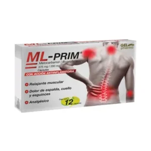 Metocarbamol/Ibuprofeno 375Mg/200Mg C/ 12 Capsulas Ml Prim