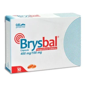 Ibuprofeno- cafeina 400mg-100mg brysbal c/10 caps