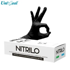Guantes de nitrilo medianos, negros