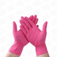 Guantes de nitrilo extra chicos rosa