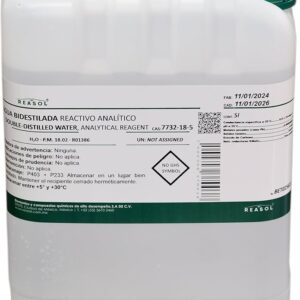 AGUA BIDESTILADA REASOL CON 5 LTS
