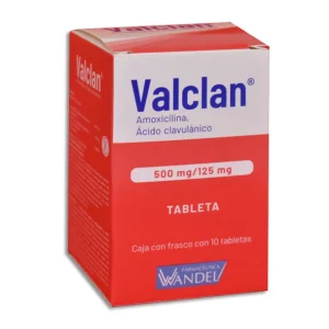 Amoxicilina con acido clavulanico 500mg/125 mg c/10 tabs VALCLAN