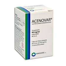 Acetato de Metilprednizolona 40 mg, frasco ampula de 2 ml con 40 mg/ml, ACENOVAR